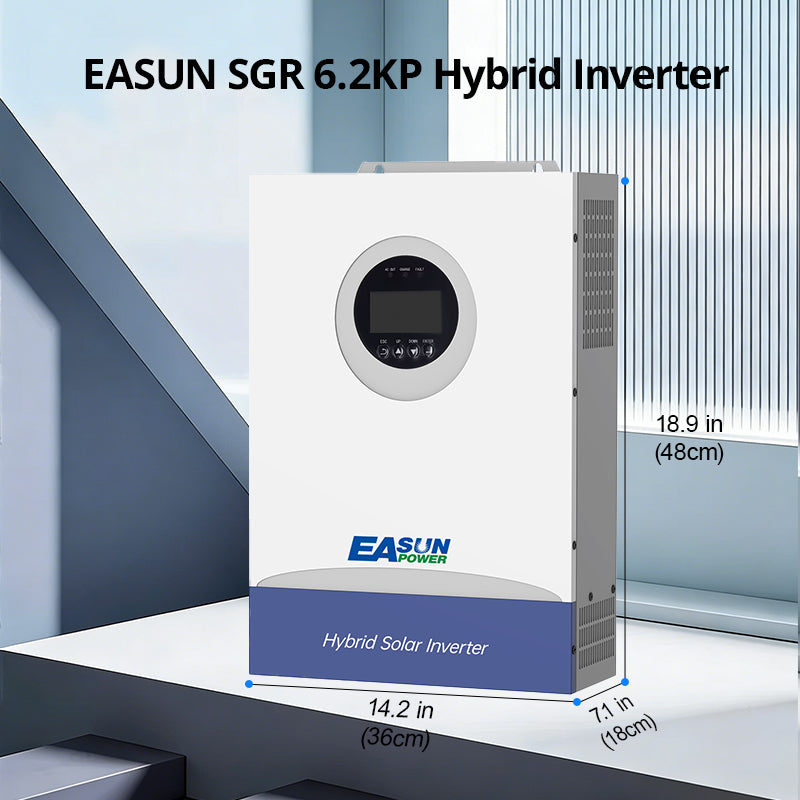 EASUN POWER 12KW 48V Hybrid-Wechselrichter 150A Solar-Ladegerät Dual MPPT WIFI