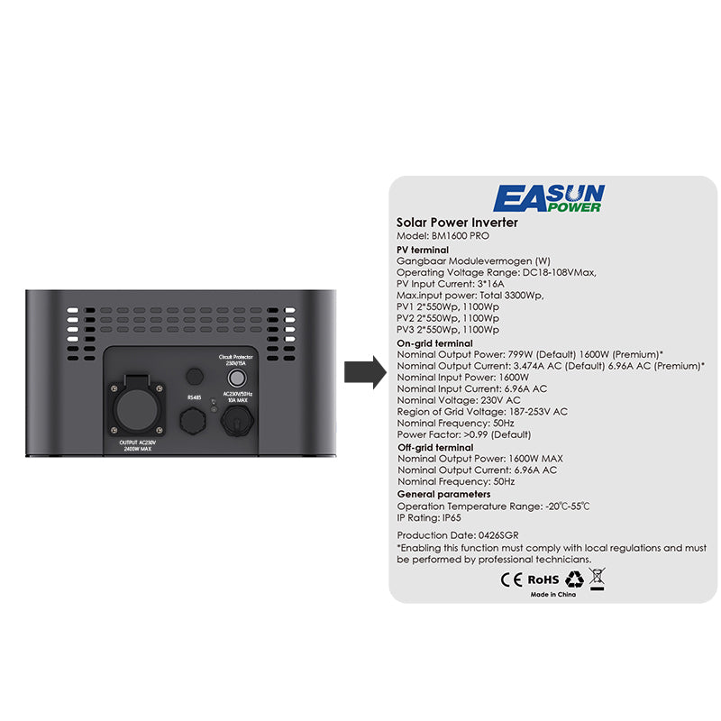 1600W Plug-and-Play Balkonkraftwerk mit Speicher