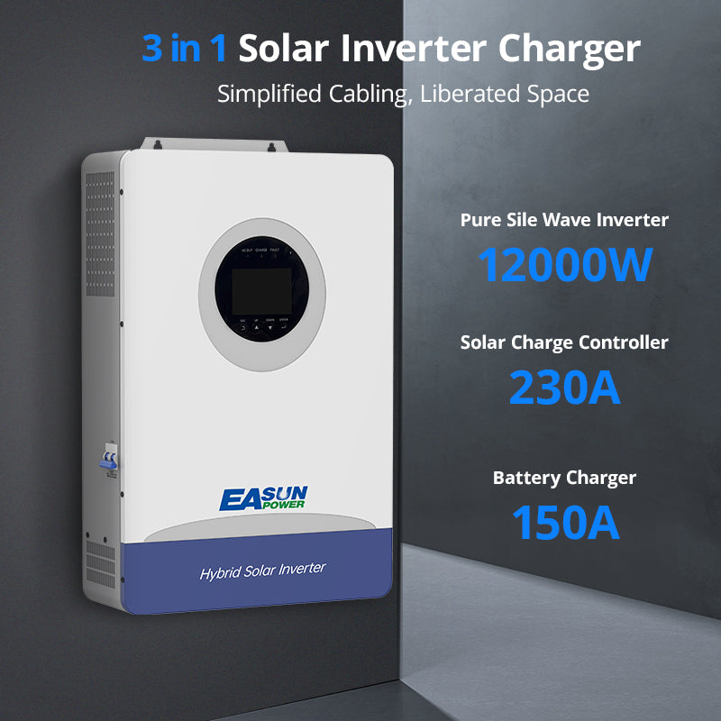 EasunPower 12kW Wechselrichter + 15kWh Batterie 150A ToU WLAN 51.2V 300Ah integriertes BMS