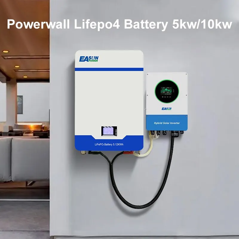EASUN 51.2V 200Ah LiFePO4 Wall-Mounted – 10.24 kWh, 6000+ Zyklen, erweiterbar