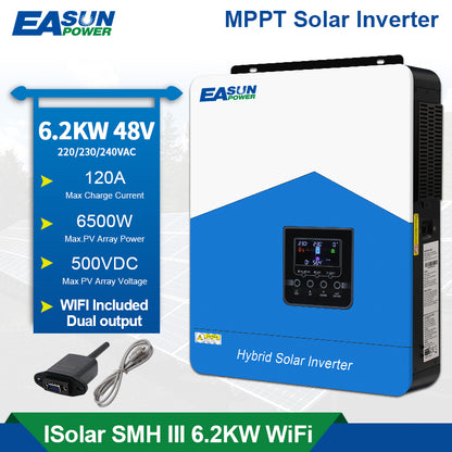 EASUN 48V 6,2 kW Hybrid-Wechselrichter mit WLAN & RS485