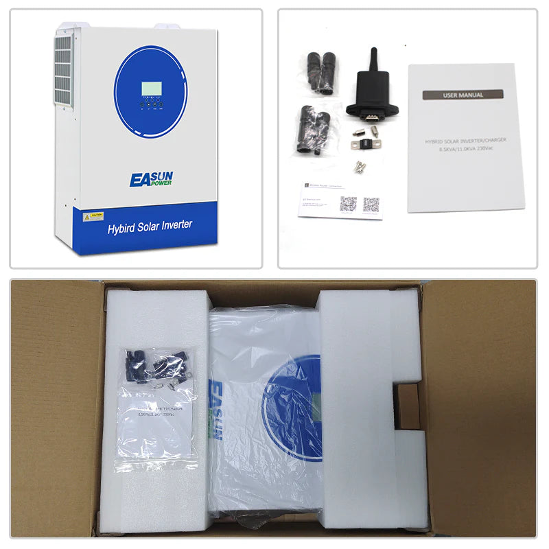 EASUN 11 kW Off-Grid Hybrid-Inverter – Dual-MPPT 160A, BMS & WLAN-Monitoring
