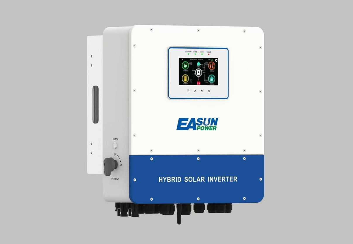 Easun 6kW 48V Hybrid-Solarwechselrichter mit dualem MPPT, Batterieeinspeisung, IP65-Schutzklasse und integriertem WLAN