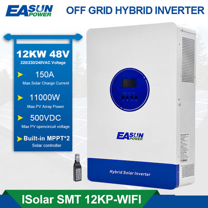 EASUN 11 kW Off-Grid Hybrid-Inverter – Dual-MPPT 160A, BMS & WLAN-Monitoring