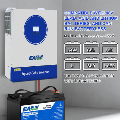 EASUN 11 kW Off-Grid Hybrid-Inverter – Dual-MPPT 160A, BMS & WLAN-Monitoring